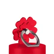 Universal Lucky Clover 360 Degree Rotation Metal Finger Ring Phone Holder for iPhone Samsung Xiaomi RED COLOR