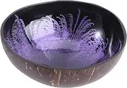 GOOHOCHY Natural Coconut Shell Bowl Decorative Storage Bowl for Candy Nuts and Keys Coconut Bowl Pattern