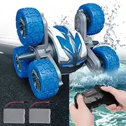 REMOKING Waterproof Remote Control Car,RC Car for Kids 6 7 8 9 10 Year Old,2.4Ghz Amphibious All Terrain 6WD High Speed Stunt Truck for Boys Girls,RC Vehicle W/ 2 Batteries,Gifts Toy for Kids & Adults