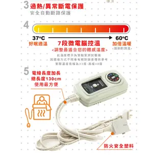 【韓國甲珍】七段恆溫變頻式電毯 電熱毯 KR3800J(韓國製) 雙人電熱毯 原裝進口 露營電毯 可水洗 花色隨機