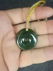 Koru, Spiral Nephrite Jade Pendant