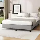 Oikiture Bed Frame Double Size Bed Base Platform Grey