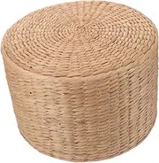 BCOATH Garden Woven Stool for Kids Step Stool Natural Material Multi-Function Shoe Changing Stool