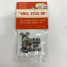 Vintage 1970s Vinyl Stick On Puffy Sticker with Googly Eyes Rabbit In All Things