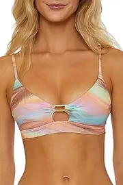[ISABELLA ROSE] Women's Standard Newport Dunes Bralette Bikini Top, Adjustable, Tie Back, Swimwear Separates