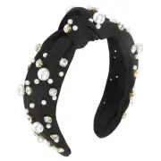 Black Pearl Headbands for Women Girls Birthday Festival Headband Fashion Top