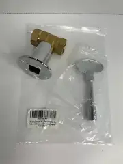 OnlyFire 1/2" Straight Quarterturn Ball Shut Off Valve Kit w/ Chrome Floor + Key