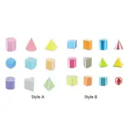 3D Geometric Shapes Montessori Learning Toys Math Toys Geometric Shapes Blocks