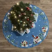 Bucilla Felt Tree Skirt Applique Kit 43" Round-Christmas Village (Pack of 1)