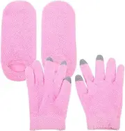 NOLITOY Moisturizing Gloves for Women Overnight Care Dry Hand Moisturizer Touch Screen Gloves Foot Mask
