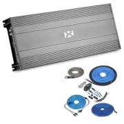 NVX NBA201 700W Class-AB 2-Channel Amplifier with Free 4 Gauge Amp Wiring Kit
