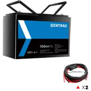Gentrax 12V 100Ah Lithium Battery + 2* 6m 8AWG Fuse M8 Lug 50A Alternator Cable