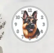 German Shepherd Dog Wall Clock art Time Piece Memories Photo Resue A Dog Today