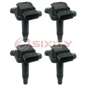 4 pc Hitachi Ignition Coils for 2000 Audi S3 1.8L L4 Spark Plug Wire Boot hl (for: Audi)