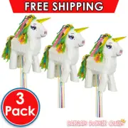 3 x Pinata Pull String White Unicorn Birthday Game Party Supplies Pinyata Decor