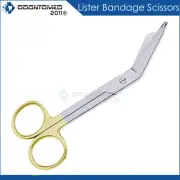 Medical and Nursing Lister Bandage Scissors Gold 4.5'' Size Medical Care Surgery