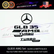 GLB35 AMG TURBO 4MATIC Rear Star Emblem Black Letter Badge Set for Mercedes X247