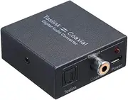 Digital 2-Way Audio Converter Optical SPDIF Toslink to Coaxial and Coaxial to Optical SPDIF Toslink Bi-Directional Swtich Digital Audio Converter Splitter Adapter