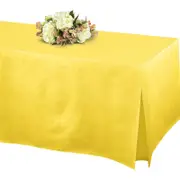 Flannel-Backed Tablefitters Tablecover - Sunshine Yellow