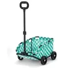 Green Lattice Compact Foldable Pet Stroller for Dogs and Cats Lightweight Travel