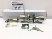 2 - Hyper Tough Keyed Entry Tulip Style Doorknob Stainless Steel