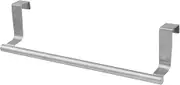 Over Cabinet Towel Bar with Hooks, 14 Inch Brushed Stainless Steel Towel Rack for Bathroom and Kitchen with 22 Lbs Maximum Load