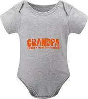 [WOOYONGING] Grandpa The Man The Myth The Legend Unisex Baby Outfits Short Sleeve Boy Hospital Outfit Newborn White 0-3 Month O