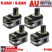 NEW 18V 9.0Ah Battery For Ryobi P108 ONE+ Plus P102 P103 P104 P107 P109