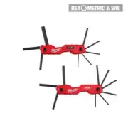 Milwaukee 17-Key Folding Hex Key Sets - SAE/Metric
