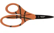 Fiskars 5 Inch Kids Scissors Ages 4+ Blunt Tip, Safety Edge Blades Basketball