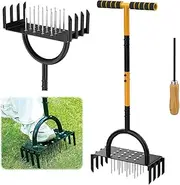 YOGONEV Lawn Aerator Tool Spike Lawn Aerator Manual Yard Aeration Tools, The Spike and Corer 2-in-1 Design for Compacted Soils and Lawns.