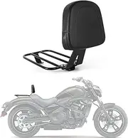 GYMARK Motorcycle Luggage Rack Sissy Bar Driver Backrest for Kawasaki Vulcan S 650 2015-2023 Cargo Shelf Detachable Rear Passenger Seat Accessories
