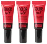 3 x MAYBELLINE 6.4mL INTENSE LIP PAINT COLOUR JOLT 25 TALK BACK RED Brand New