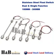 100-300mm Float Switch Sensor Dual Single Vertical Stainless Liquid Water level