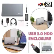 Hard drive HDD External SATAIII 3.5" Inch USB 3.0 Enclosure Case SSD aluminium