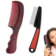 Dandruff Comb and Stainless Steel Fine Tooth Comb Kit Massage Dandruff Removal Brush