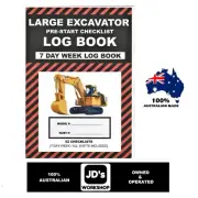 Large Excavator Daily Pre-Start Safety Inspection Checklist Log Book [A5 Size].