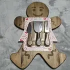 NEW Coco + Lola Gingerbread Man Cheese Board & Knife Set