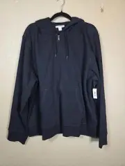 Amazon Essentials Men's Full-Zip Fleece Hoodie Black, XX-Large