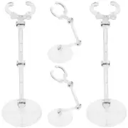 4 Pcs Assembling Bracket Plastic Figure Stand Displaying Doll Standing