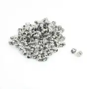 100 Pcs Silver Tone LED Lamp Holder Bezels for 3mm Light Emitting Diode