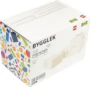 [IKEA] BYGGLEK LEGO® Boxes With Lids, White, 703.721.86 - Pack of 3