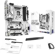 Asrock B760M Pro RS WiFi White Intel Micro ATX Motherboard DDR5 DIMM 7200 MHz 256 GB LGA1700 SATA3 6.0 Gb/s LED M.2
