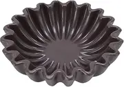 Concrete Decorative Bowl, 14.5CM Large Decorative Bowls for Home Decor, Coffee Table Decor Scalloped Grooved Ruffle Centerpiece Bowl, Handcrafted Bowl Decoration