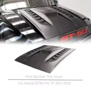 MATT BLACK BONNET HOOD SCOOP TRIM COVER FIT MAZDA BT-50 BT50 PRO TF 2021-2025