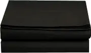 Elegant Comfort Premium Hotel Quality 1-Piece Flat Sheet, Luxury and Softest 1500 Thread Count Egyptian Quality Bedding Flat Sheet, Wrinkle-Free, Stain-Resistant, Twin/Twin XL, Black