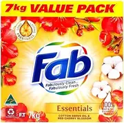 Fab Essentials Cotton Seeds Oil and Red Cherry Blossom Front and Top Loader Laundry Powder 7 kg