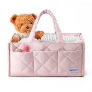 Diaper Caddy Organizer, Baby Diaper Storage Basket for Newborn Essentials, Ba...