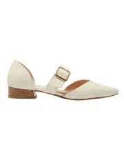 [Sandler] Adore Flat Leather Shoes in Bone Glove