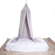 Net Curtain Kids Reading Playing Round Dome Hanging Bed Canopy for - Canopies (Grey)